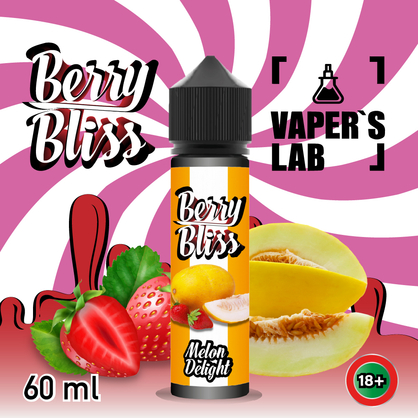 Фото жижки для вейпа berry bliss melon delight 60 мл (дыня с клубникой)