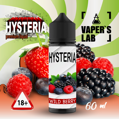 Фото заправка для вейпа купити hysteria wild berry 30 ml