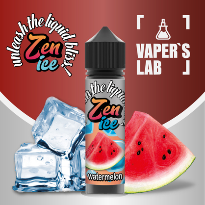 Фото жидкость для вейпа zen ice watermelon