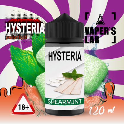 Фото жидкость для электронных сигарет с никотином hysteria spearmint 100 ml