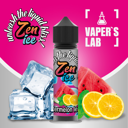 Фото жижі для вейпа zen ice watermelon lemon