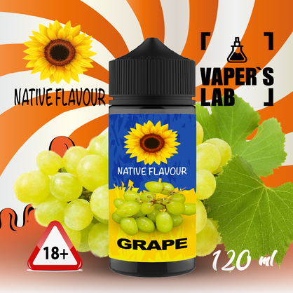 Фото купити жижу для вейпа native flavour grape 120 ml