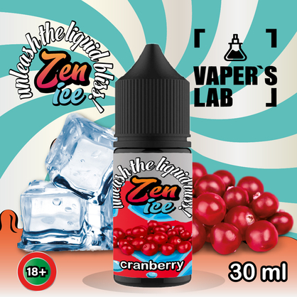 Фото жидкость для пода zen salt ice cranberry 30ml