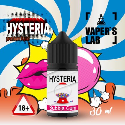 Фото, Видеообзор на жижку Salt Hysteria Salt Bubblegum 30 ml