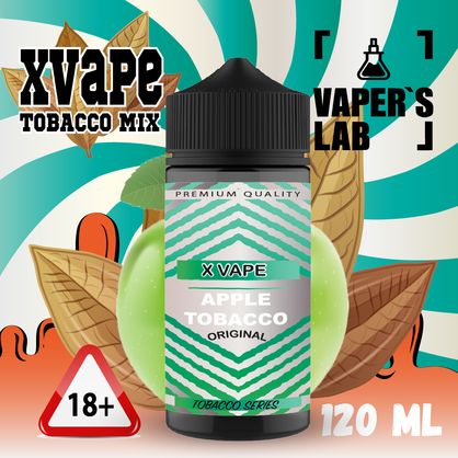 Фото жижа без нікотину xvape apple tobacco 120 мл