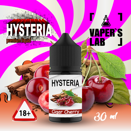 Фото, Видеообзор на жижку Salt Hysteria Salt Cigar Cherry 30 ml