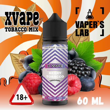 Фото, Відео на жижи без нікотину XVape Berry Tobacco