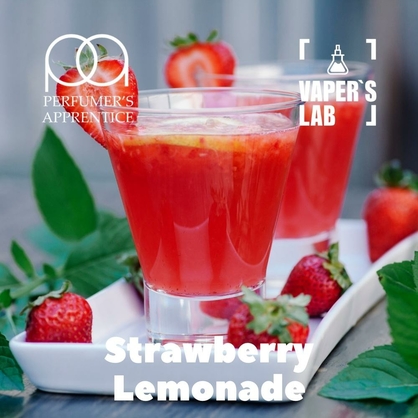 Фото, Видео, Ароматизатор для жижи TPA "Strawberry lemonade" (Клубничный лимонад) 