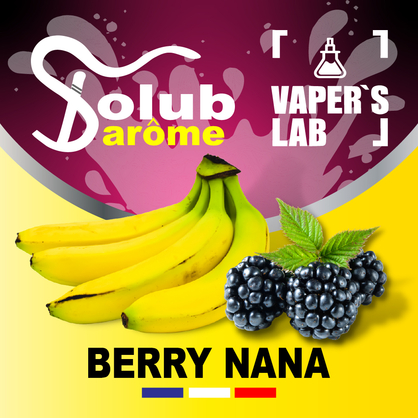 Фото, Видео, Ароматизатор для вейпа Solub Arome "Berry nana" (Банан и ежевика) 