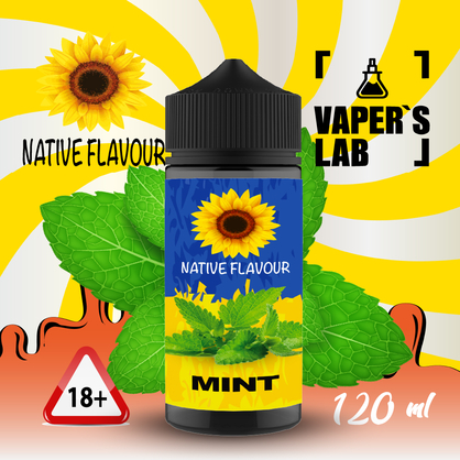 Фото жидкость для электронных сигарет с никотином native flavour mint 120ml