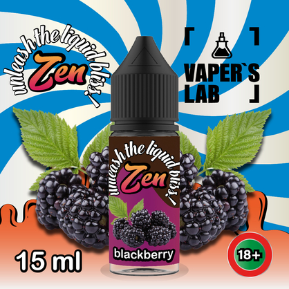 Фото, Видеообзор на жижку Salt ZEN Salt Blackberry 15 ml