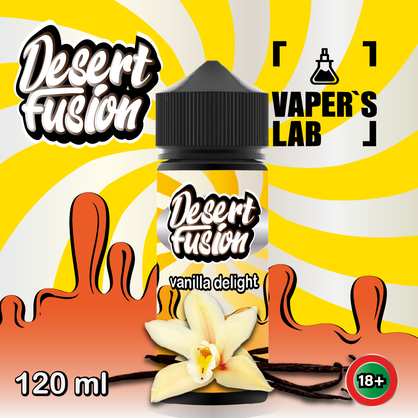 Фото рідини для вейпа dessert fusion vanilla delight 120 ml