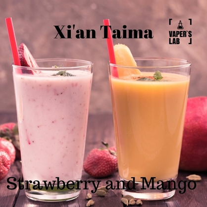 Фото, Відеоогляди на Ароматизатор для жижи Xi'an Taima "Strawberry and Mango" (Полуниця манго) 