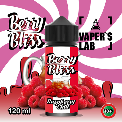 Фото рідини для вейпа berry bliss raspberry chill 120 мл (освіжаюча малина)