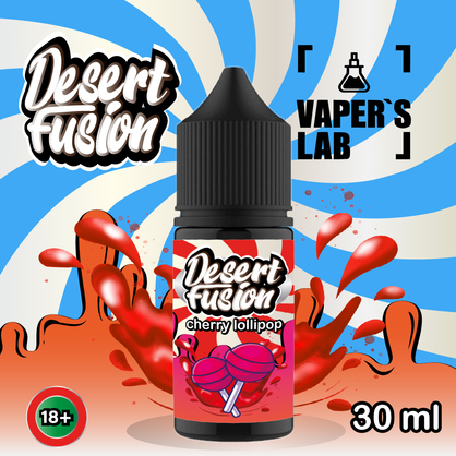 Фото жидкость для пода dessert fusion salt cherry lollipop 30 ml