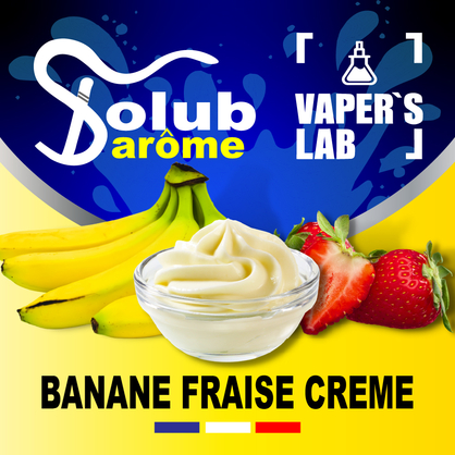 Фото, Відеоогляди на Компоненти для самозамісу Solub Arome "Banane fraise crème" (Бананово-полуничний крем) 