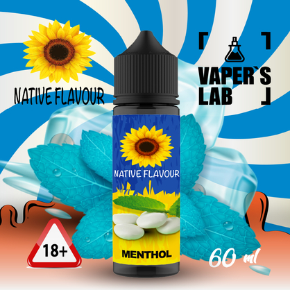 Фото жидкость для вейпа без никотина native flavour menthol 60 ml