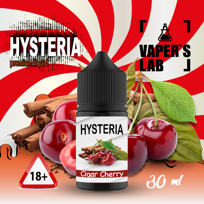 Фото, Видеообзор на жижку Salt Hysteria Salt Cigar Cherry 30 ml