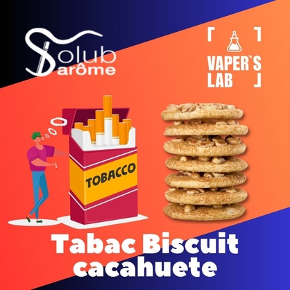 Фото, Відеоогляди на Ароматизатор для вейпа Solub Arome "Tabac Biscuit cacahuete" (Тютюн та арахісове печиво) 