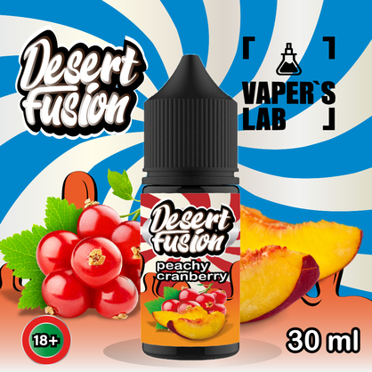 Фото жидкость для под систем dessert fusion salt peachy cranberry 30 ml