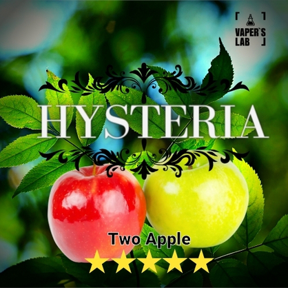 Фото заправка на вейп hysteria two apples 30 ml