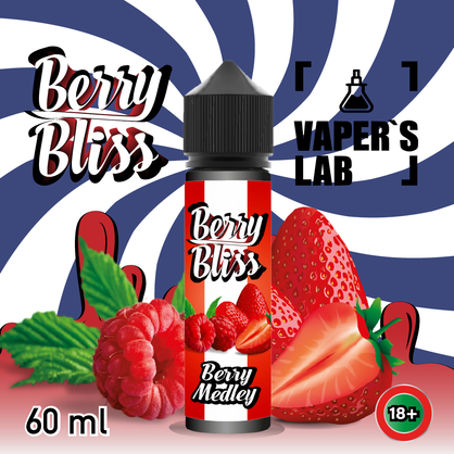 Фото жидкость berry bliss berry medley (клубника, малина, вишня, черника)