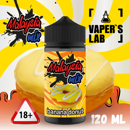 Фото заправки для електронних сигарет malasian mix banana donut 120ml 120 мл