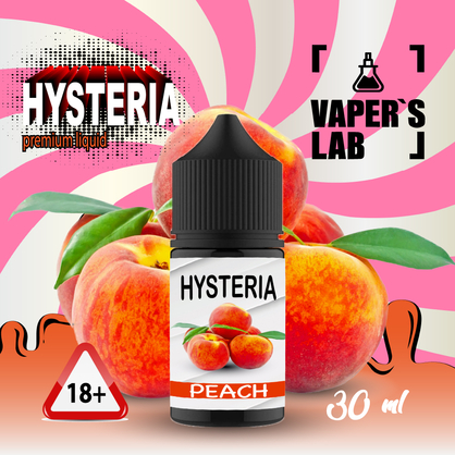 Фото, Видеообзор на жижку Salt Hysteria Salt Peach 30 ml