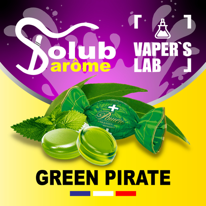 Фото, Видео, Ароматизаторы для жидкостей Solub Arome "Green pirate" (Мятные конфеты) 