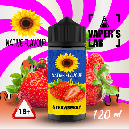 Фото купить жижу для вейпа без никотина native flavour strawberry 120 ml