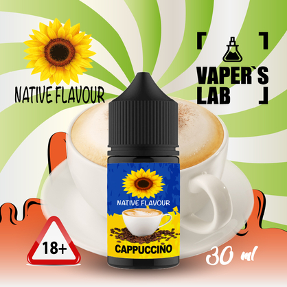 Фото сольова жижа для пода native flavour salt cappuccino 30 ml