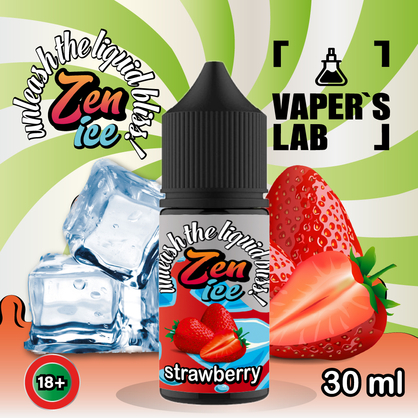 Фото сольова жижа top zen salt ice strawberry 30ml