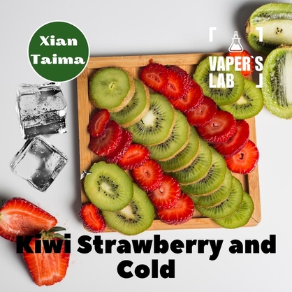 Фото, Видео, ароматизатор для самозамеса Xi'an Taima "Kiwi Strawberry and Cold" (Киви с клубникой и холодком) 