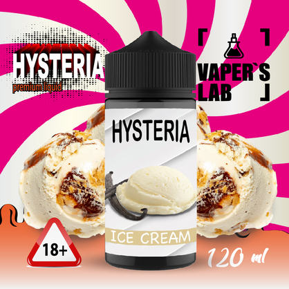 Фото жижа для вейпа до 100 грн hysteria ice cream 100 ml