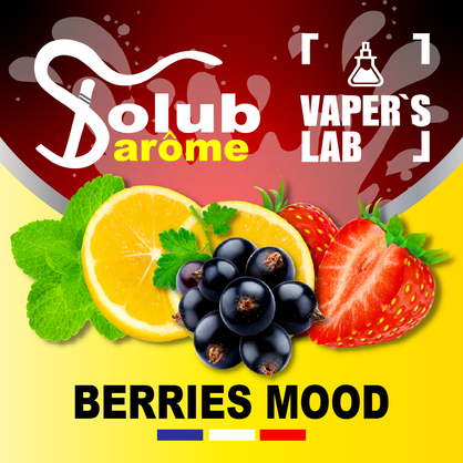 Фото, Видео, Ароматизаторы для жидкости вейпов Solub Arome "Berries Mood" (Лимон смородина клубника и мята) 