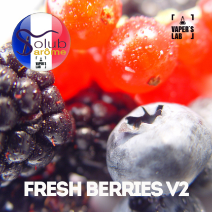 Фото, Відеоогляди на Натуральні ароматизатори для вейпа Solub Arome "Fresh Berries v2" (Чорниця смородина м'ята ментол) 