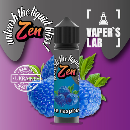 Фото жижи для вейпа zen blue raspberry