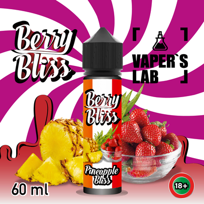 Фото рідини для вейпа berry bliss pineapple bliss 60 мл (полуниця, ананас)