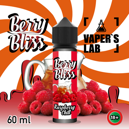 Фото жижі для вейпа berry bliss raspberry chill 60 мл (освіжаюча малина)