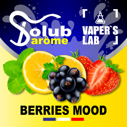 Фото, Відеоогляди на Ароматизатор для вейпа Solub Arome "Berries Mood" (Лимон смородина полуниця та м'ята) 