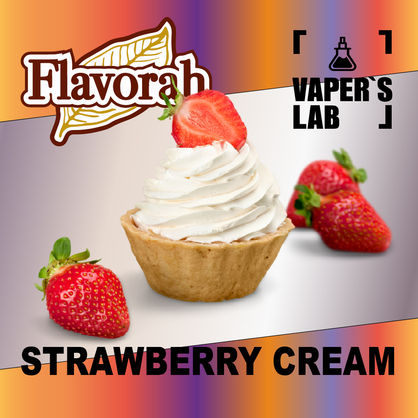 Фото на аромку Flavorah Strawberry Cream Клубничный крем