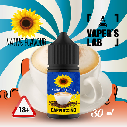 Фото сольова жижа для пода native flavour salt cappuccino 30 ml