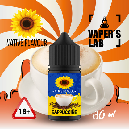 Фото сольова жижа для пода native flavour salt cappuccino 30 ml