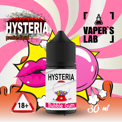 Фото, Видеообзор на жижку Salt Hysteria Salt Bubblegum 30 ml