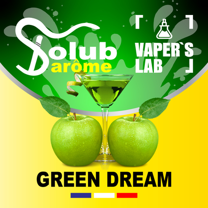 Фото, Відеоогляди на Харчовий ароматизатор для вейпа Solub Arome "Green Dream" (Освіжаючий напій з яблуком) 