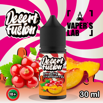 Фото жидкость для под систем dessert fusion salt peachy cranberry 30 ml