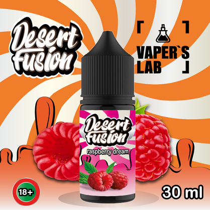 Фото сольова жижа для пода dessert fusion salt raspberry dream 30 ml