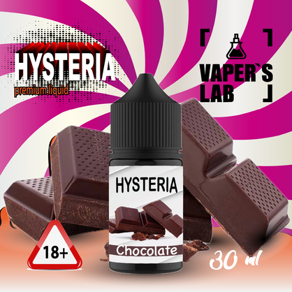 Фото, Видеообзор на жижку Salt Hysteria Salt Chocolate 30 ml