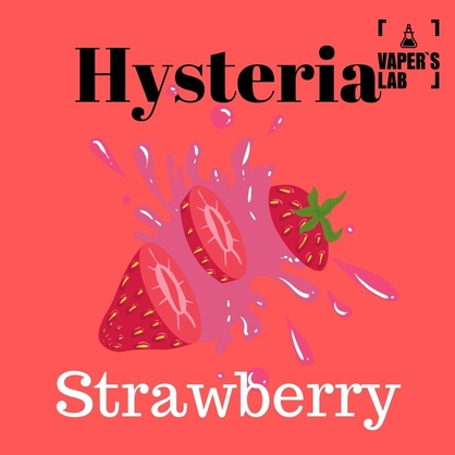 Фото безнікотинова рідина hysteria strawberry 100 ml