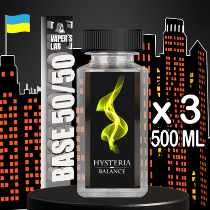 Фото, Видео Готовая база Hysteria Наборы базы для электронных сигарет 500 мл 3 шт